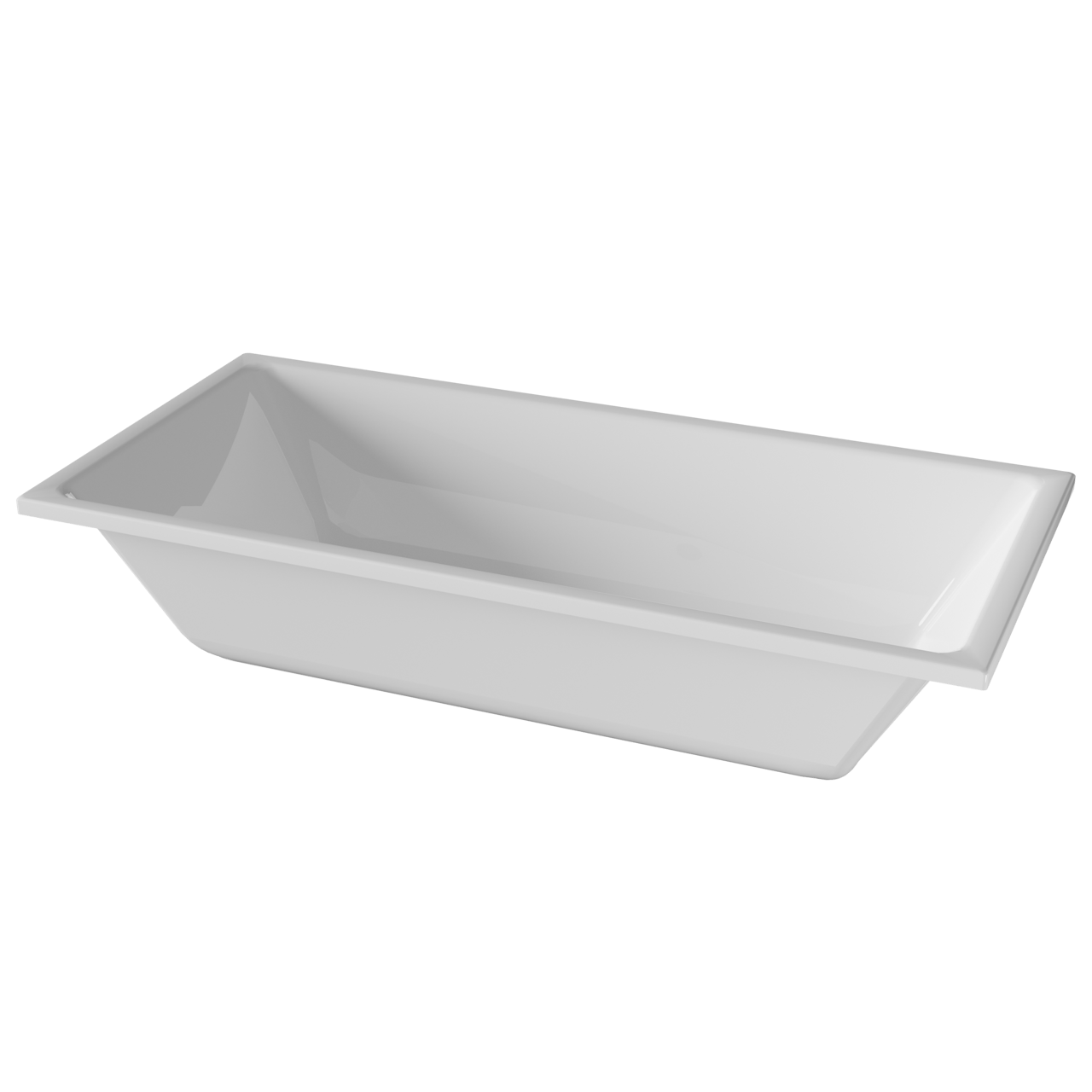 Luca Varess Sandrina 2-Personen-Einbaubadewanne: 190 x 90 cm, Acryl, Weiß Glänzend