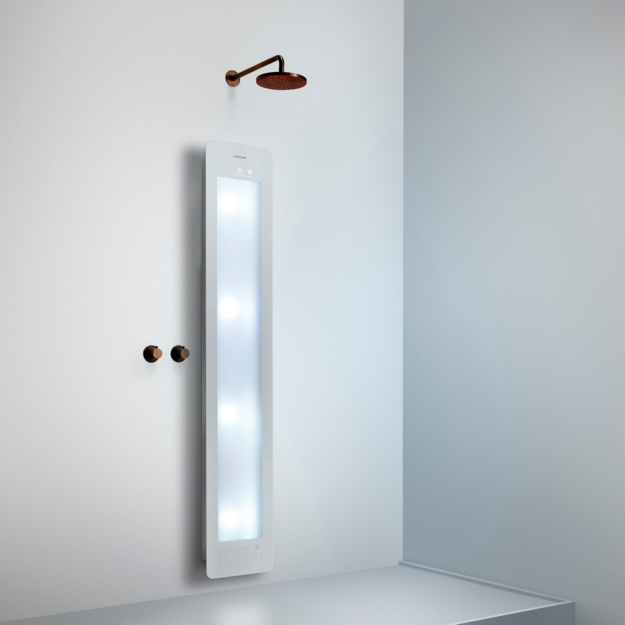 Sunshower Plus L Infrarot und UV Flache Aufputz Befestigung white
