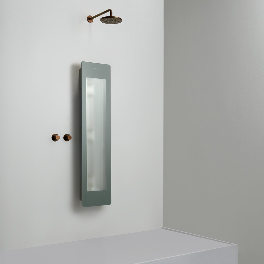 Sunshower One M en saillie en organic grey avec lumière infrarouge