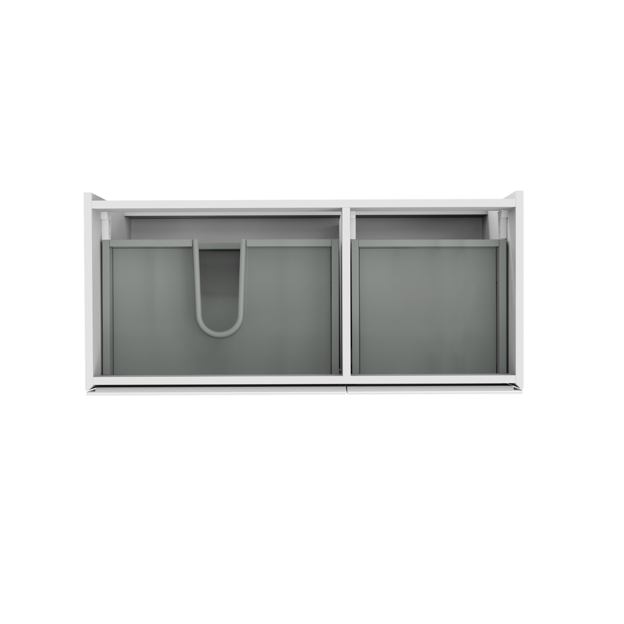 Storke Edge zwevende wastafelonderkast 100 x 46 cm asymmetrisch links hoogglans wit 3 lades