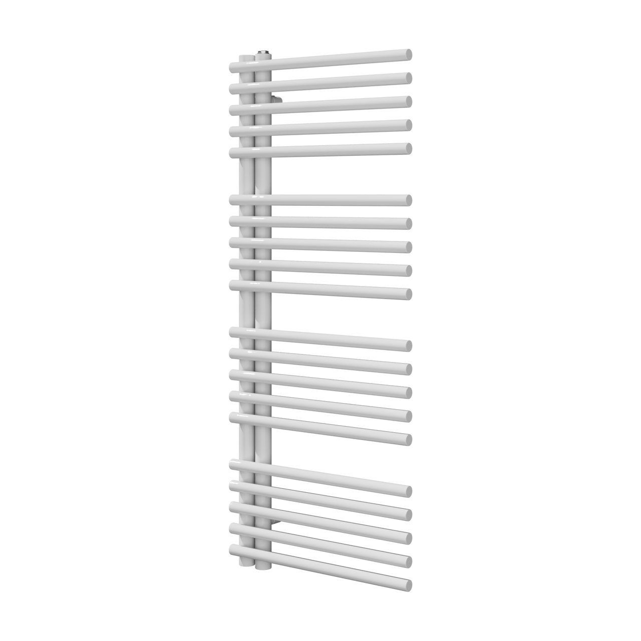 Vipera Nevada Handtuchheizkörper: 50 x 120 cm, Zentralheizung, Weiß Glänzend, Seitenanschluss, 620W