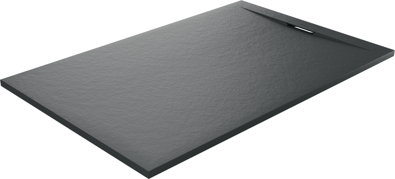 Luca Varess Fusion douchebak 140 x 90 cm composietmarmer Mat Zwart