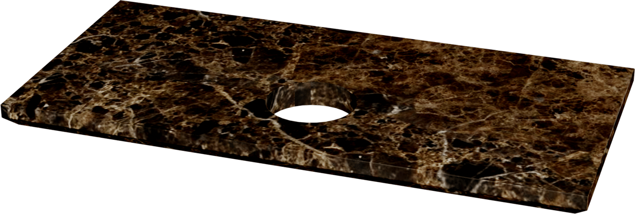 Balmani Facetta Waschtischplatte: Marmor, Dark Emperador, 42 x 21 cm