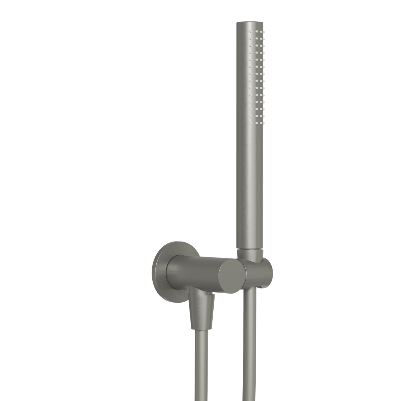Blaufoss Smartbox Round Duschsystem: Unterputz, inkl. Thermostat-Duscharmatur, Brushed CoolMetal