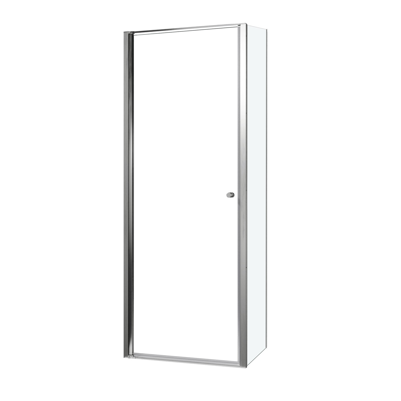 Luca Varess Kuresa douchehoek met draaideur met vaste zijwand 80 x 80 x 200 cm helder glas en glanzend chroom profielen