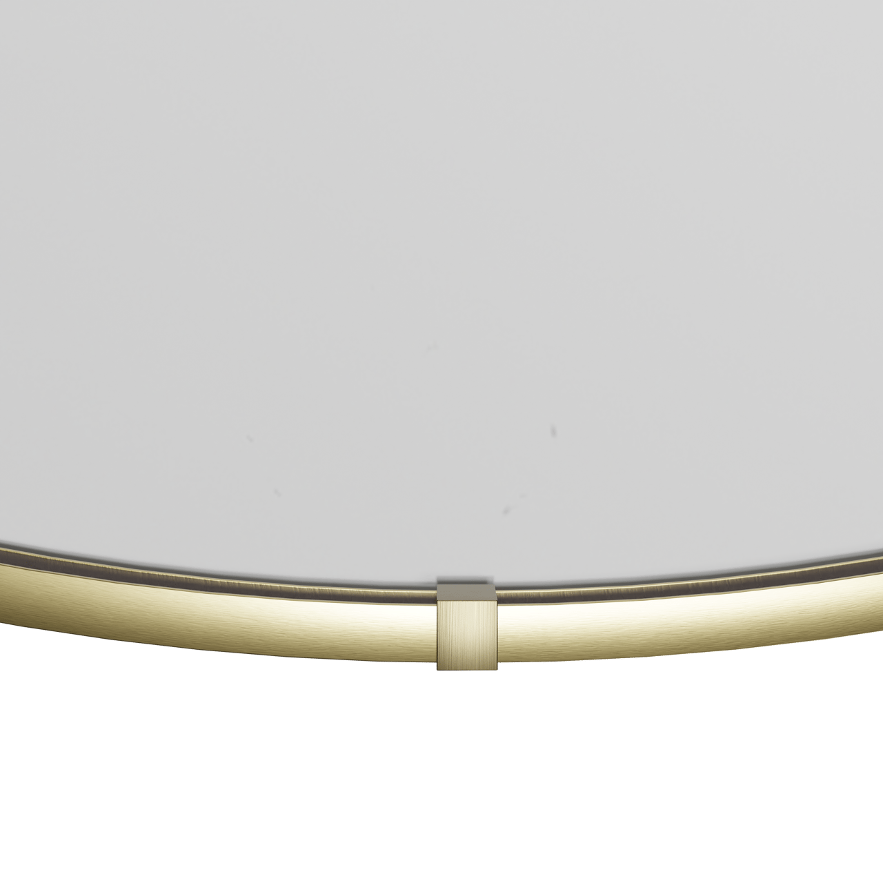 Balmani Secret rund Brushed Champagne Gold Badezimmerspiegel Ø 70 cm mit Spiegelbeleuchtung und Anti-Beschlag Spiegelheizung
