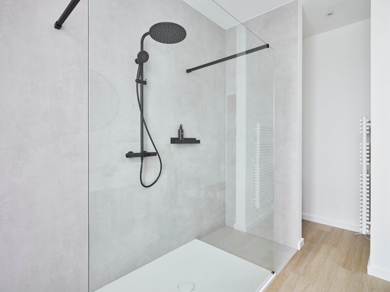 Blaufoss Round 300 colonne de douche de pluie mitigeur thermostatique noir mat