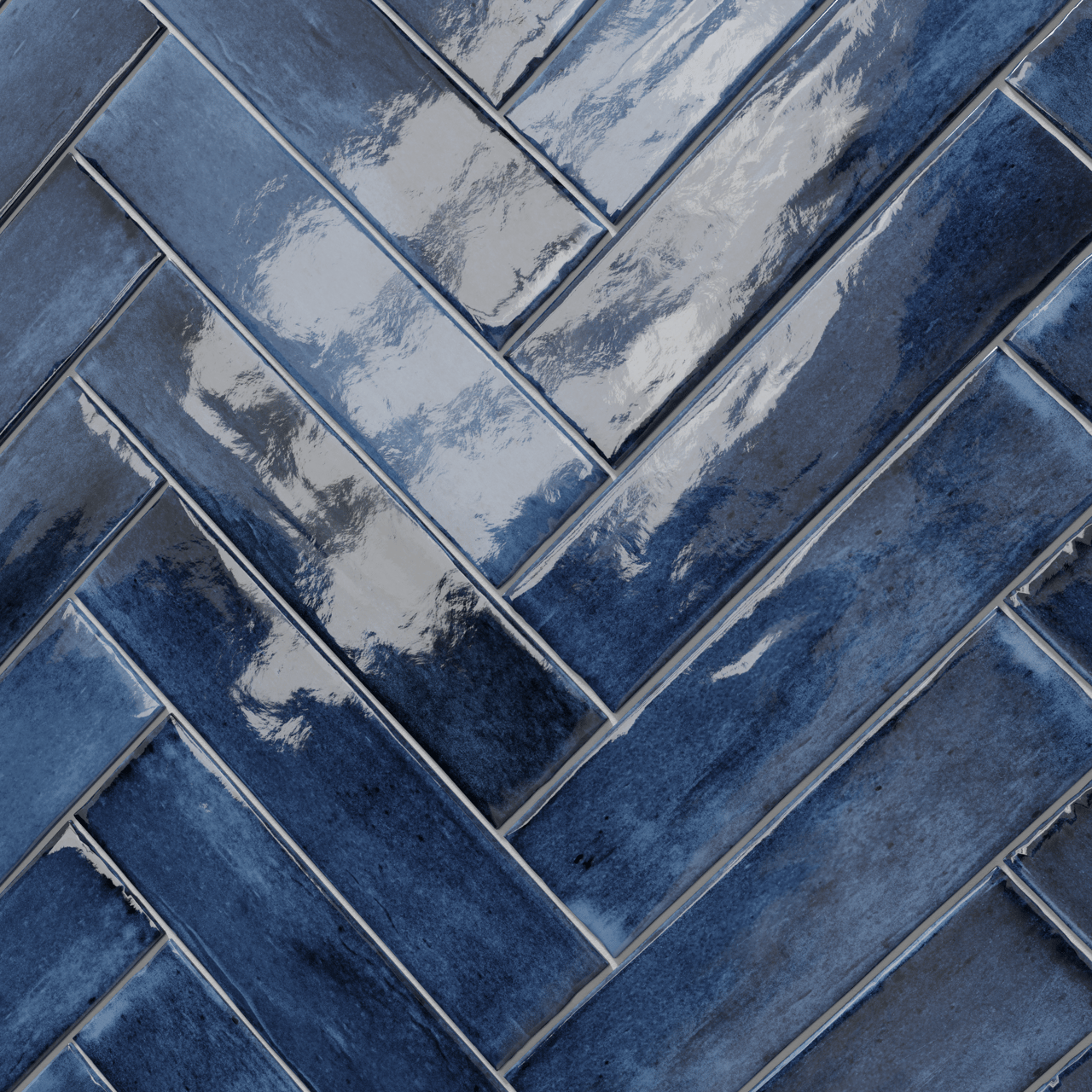 Carruzo Costa carrelage mural en céramique 34 carreaux 6x24,6cm Indigo