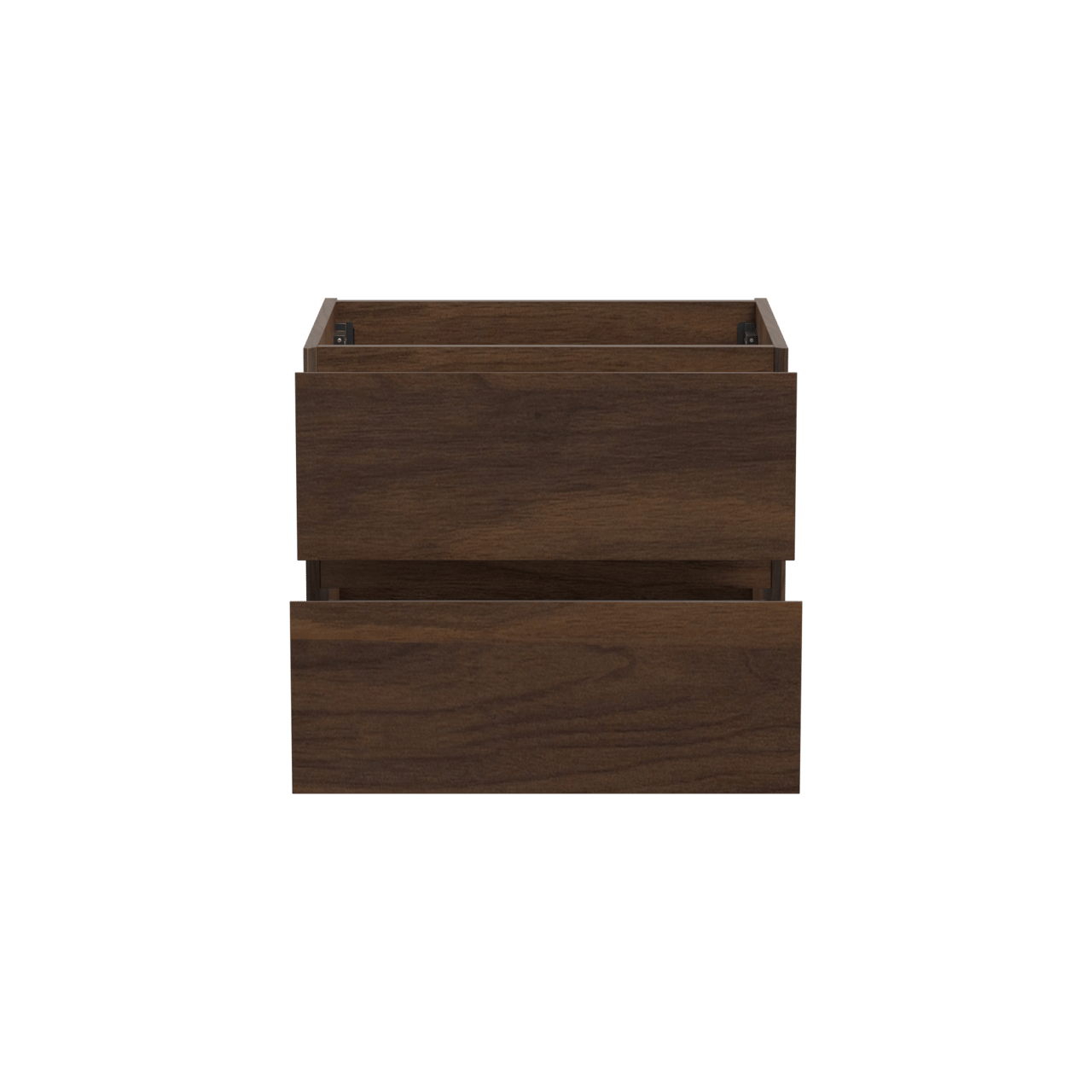 Storke Edge meuble sous-lavabo suspendu 65 x 52 cm noyer 2 tiroirs