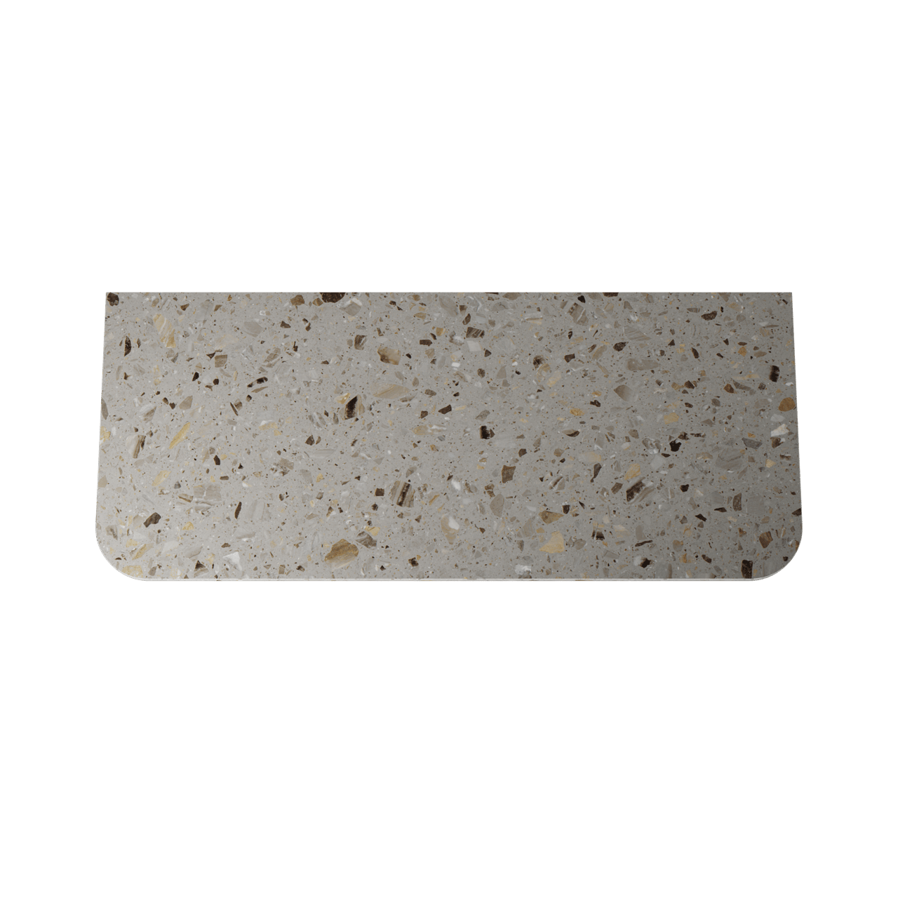 Balmani Moon Einzel- oder Doppel Waschtischplatte Terrazzo Greige 130 x 55 cm