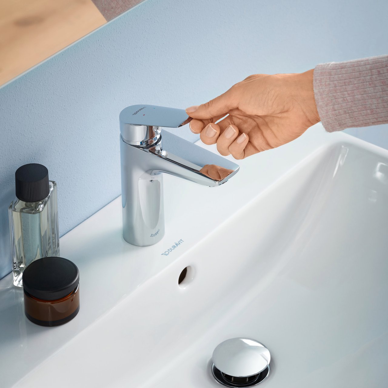 Duravit Push-open Ablaufventil Chrom glänzend