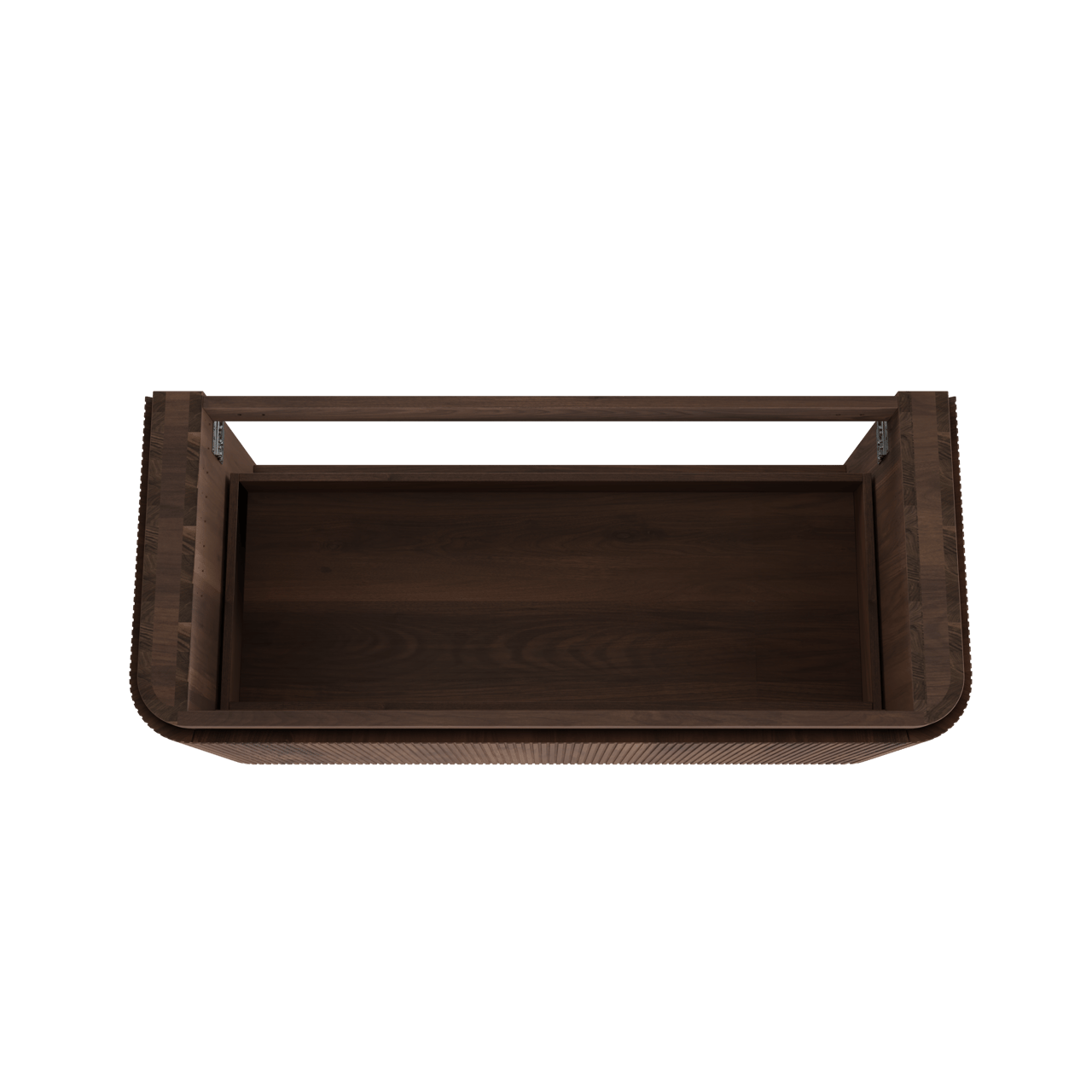 Balmani Moon meuble sous-vasque suspendu 130 x 55 cm noyer Américain 2 tiroirs Nervure sym. vert.