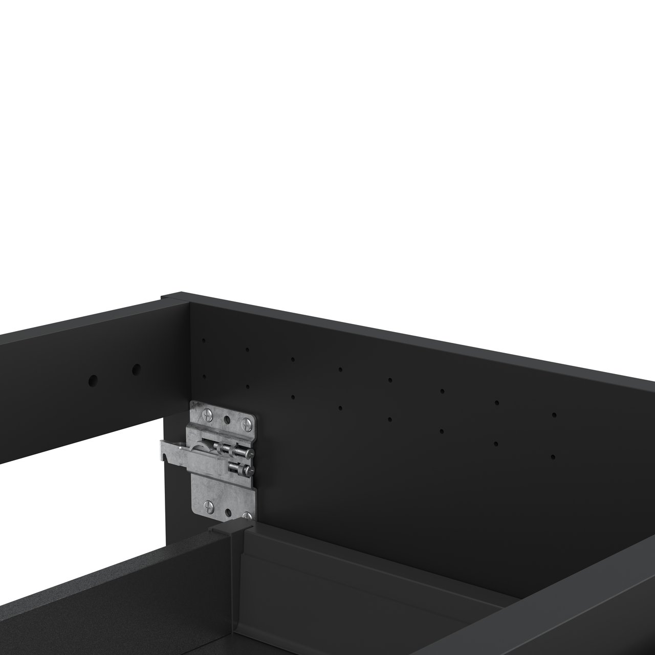Balmani Idra by Mitra meuble sous-lavabo suspendu 120 x 55 cm asymétrique gauche noir mat 4 tiroirs