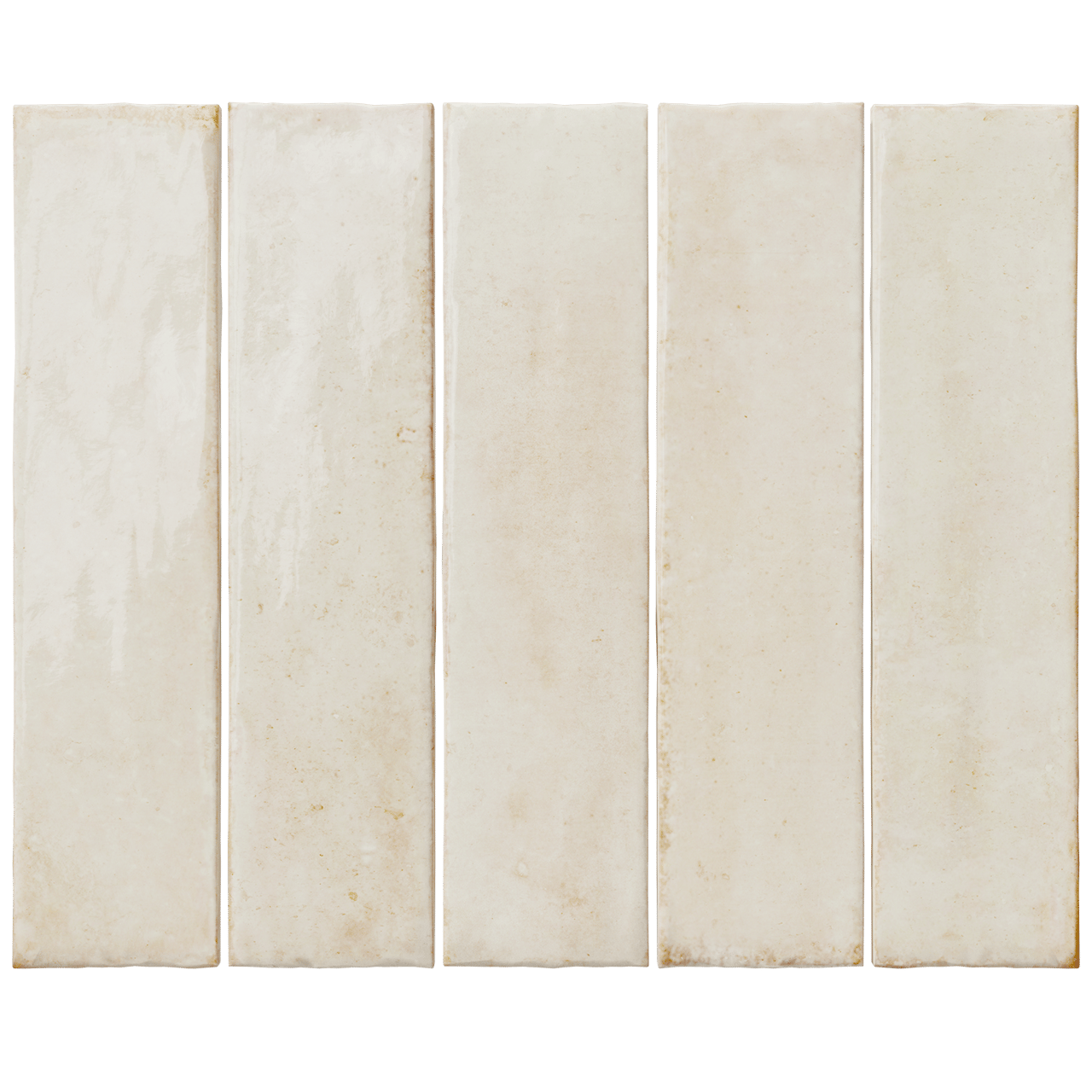 Carruzo Volcan keramische Wandfliesen 32 Stück, 6x25cm Crema
