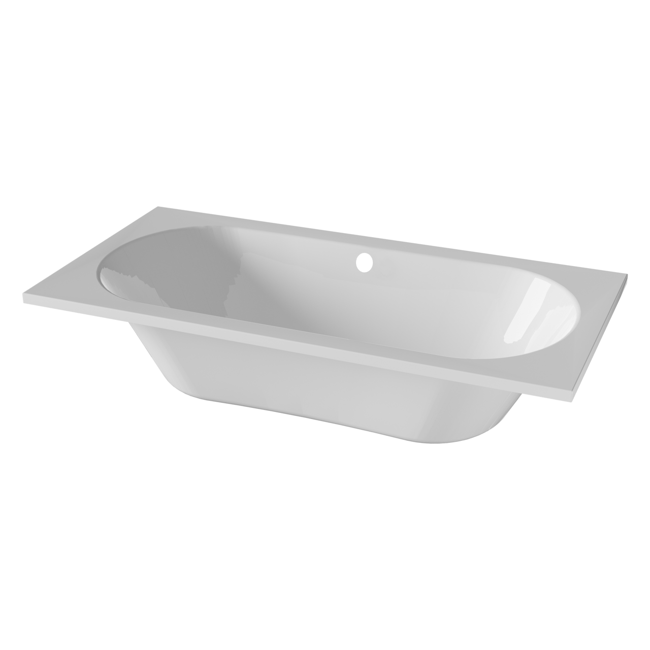 Luca Varess Rosala 2-Personen-Einbaubadewanne: 180 x 90 cm, Acryl, Weiß Glänzend