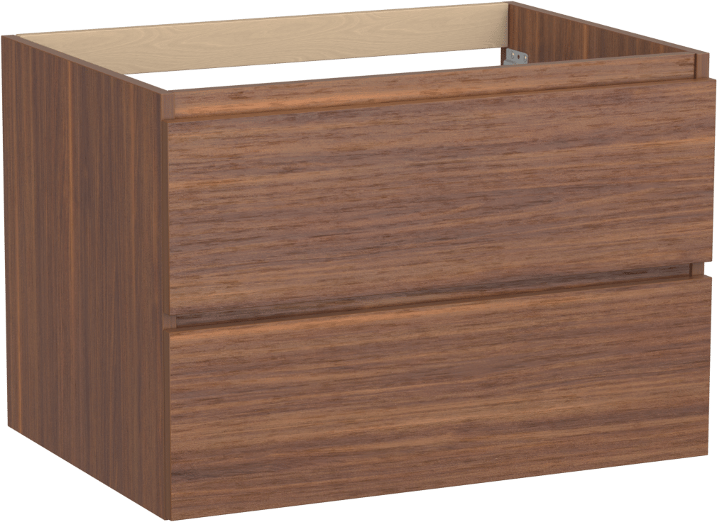 Balmani Lucida meuble sous-lavabo suspendu 75 x 55 cm noyer Américain 2 tiroirs
