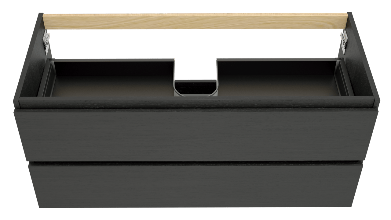 Balmani Lucida zwevende wastafelonderkast 120 x 55 cm zwarte eik 2 lades