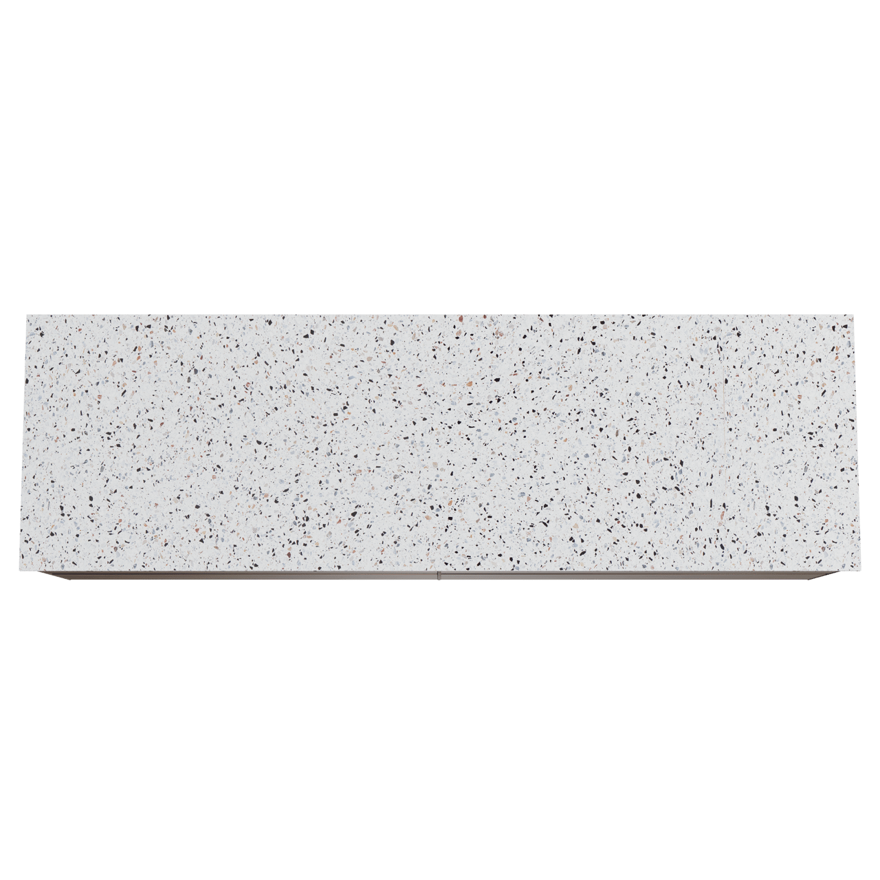 Balmani Mitra meuble salle de bains suspendu 180 x 55 cm noyer américain avec Stretto tablette simple ou double en blanc/noir mat terrazzo