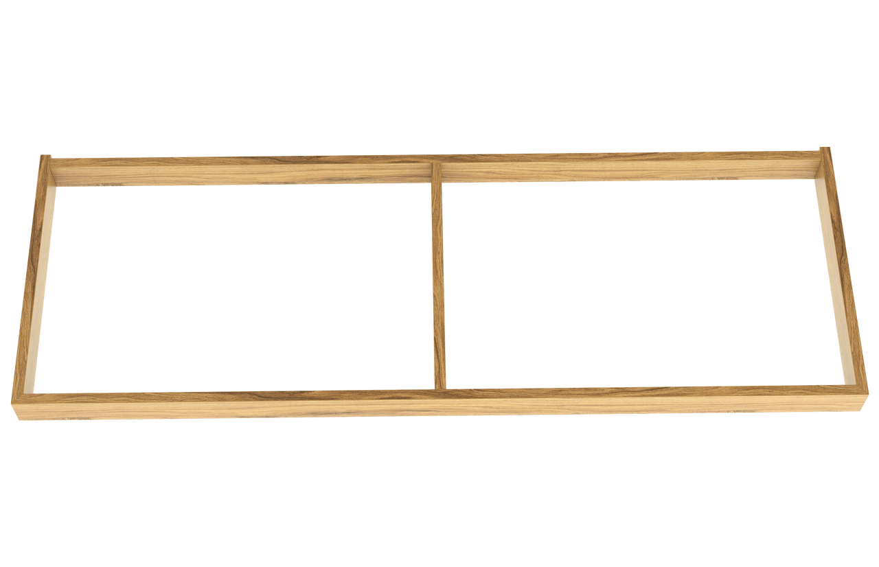 Balmani Lucida sokkel voor wastafelonderkast teak 135 x 55 cm