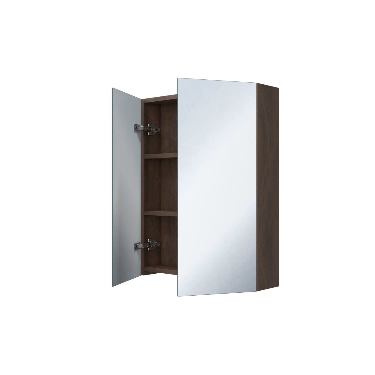 Storke Reflecta Spiegelschrank Bad: 60 x 75 cm, Nussbaum