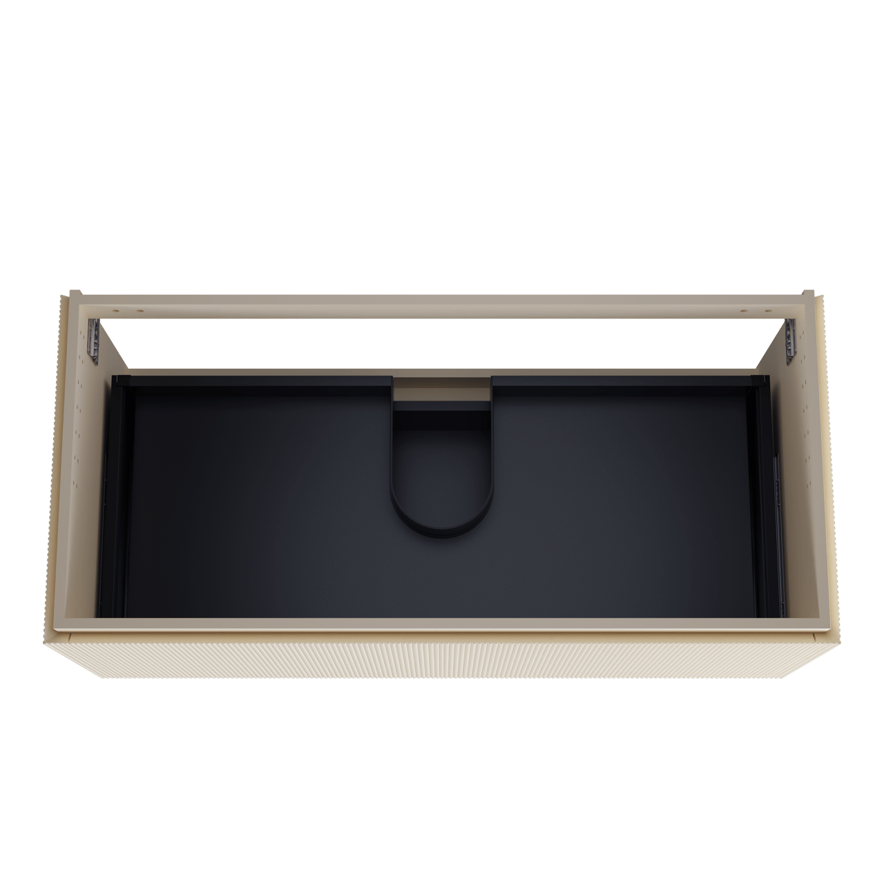 Balmani Eclips zwevende wastafelonderkast 120 x 55 cm Sandbeige 2 lades vert. sym. Groef