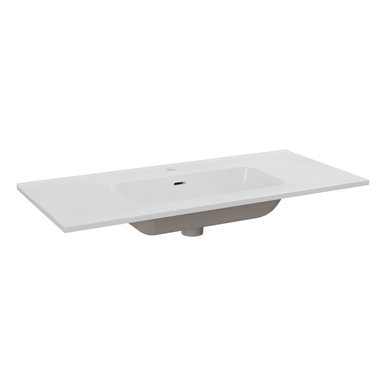 Balmani Nostra enkele wastafel porselein Glanzend Wit 100 x 46 cm
