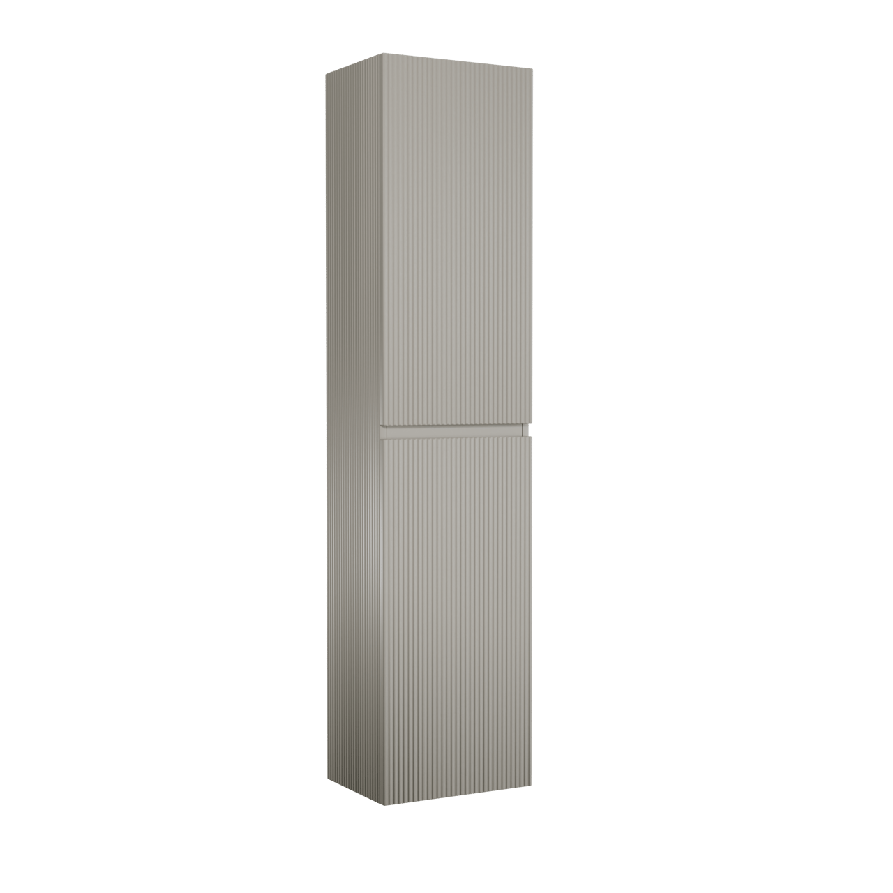 Storke Ribs colonne salle de bains suspendu soie grise 40 x 30 x 170 cm