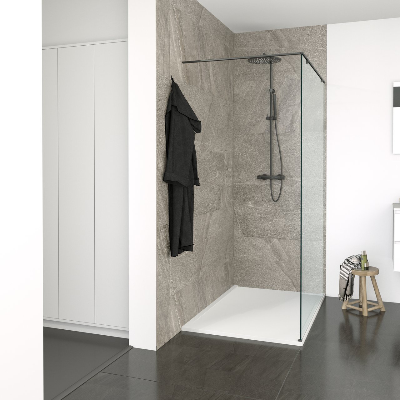 Balmani BMSS Crest stabilisatiestang rechts 132x100cm mat zwart