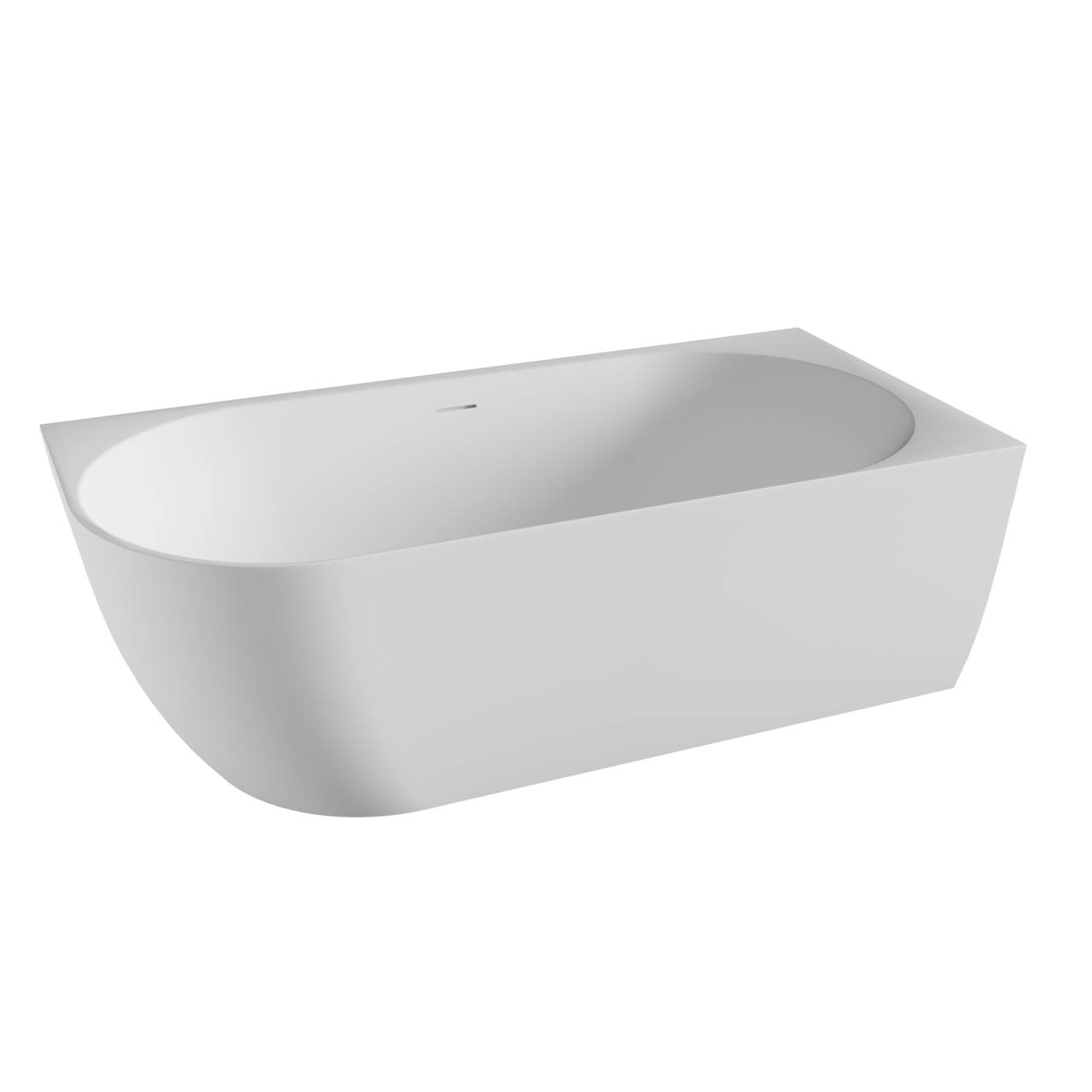 Luca Varess Otello 2-Personen-Eckbadewanne: rechts, 180 x 85 cm, Acryl, Weiß matt, inklusive Ablaufventil