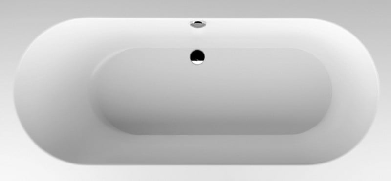 Villeroy & Boch Oberon 2-Personen-Einbaubadewanne: 190 x 90 cm, Quaryl, Weiß Glänzend