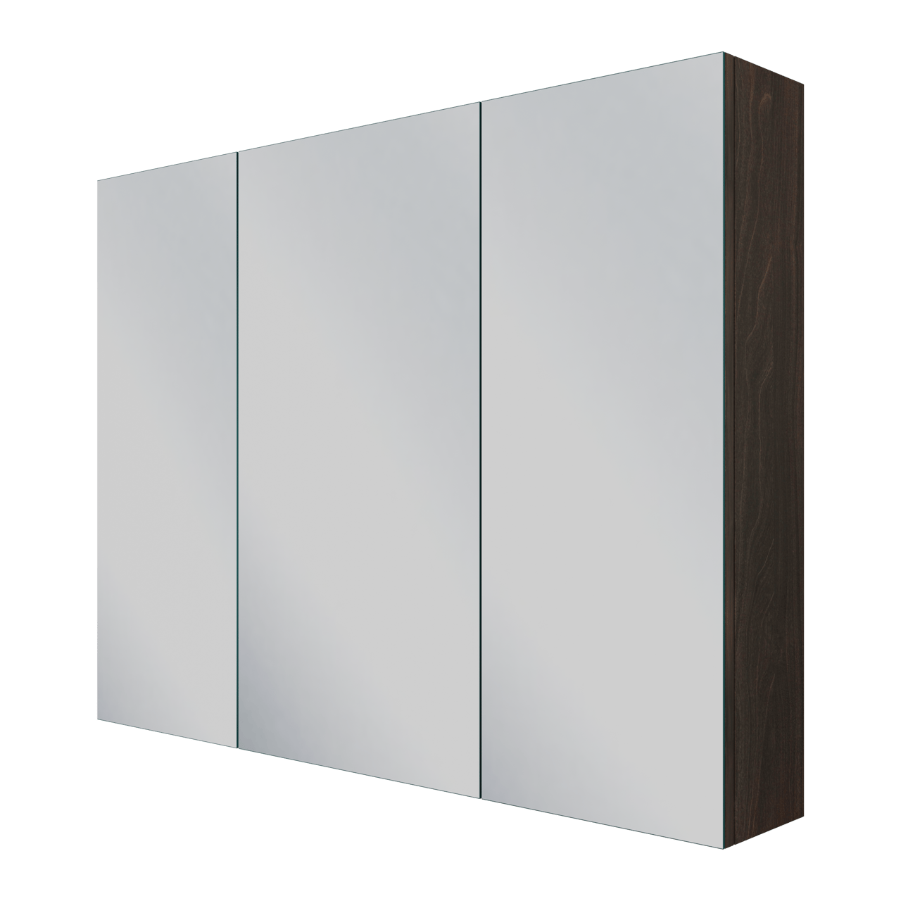 Linie Montro spiegelkast 100 x 75 cm donkere notenhout