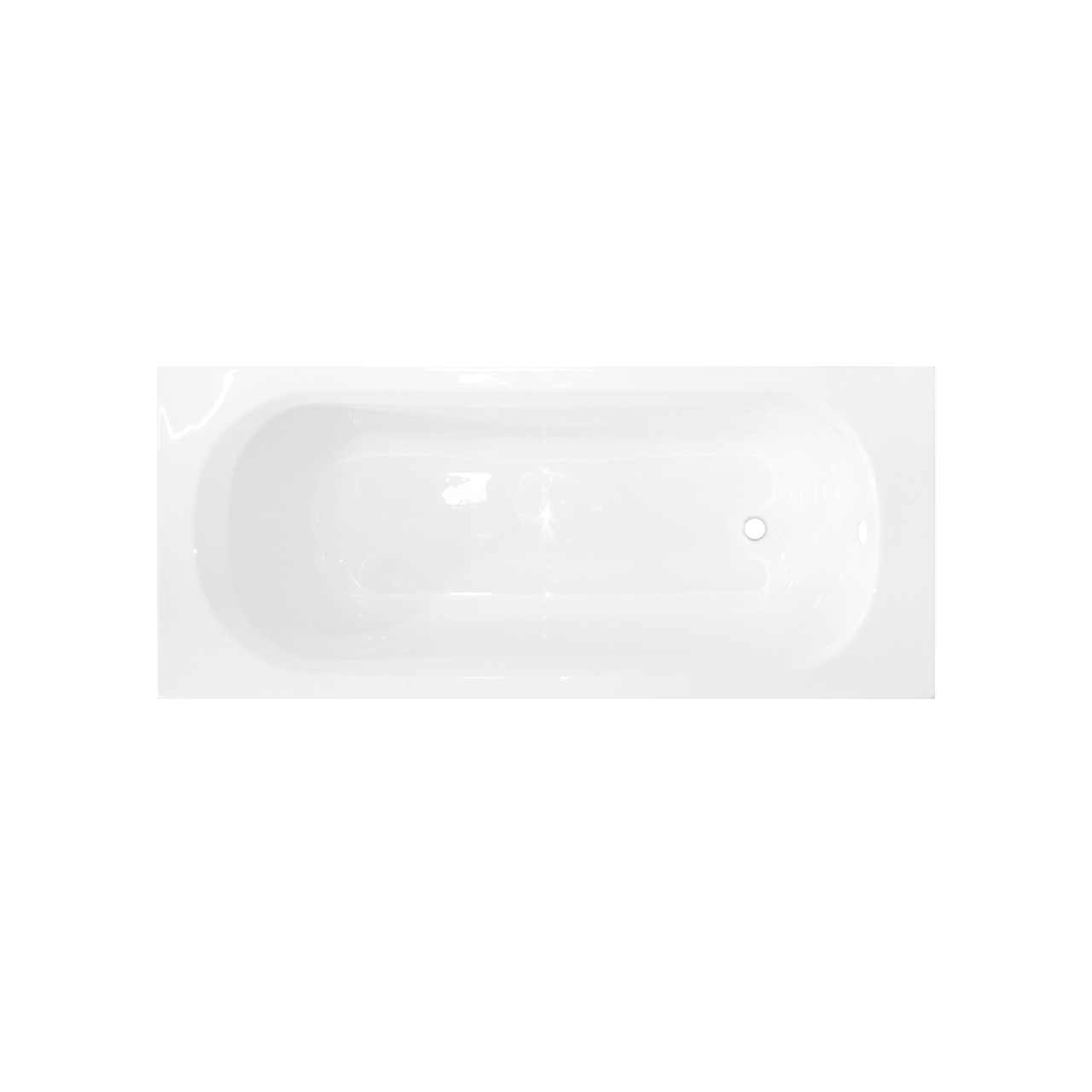 Linie Tessa 1-Personen-Einbaubadewanne: 160 x 70 cm, Acryl, Weiß Glänzend