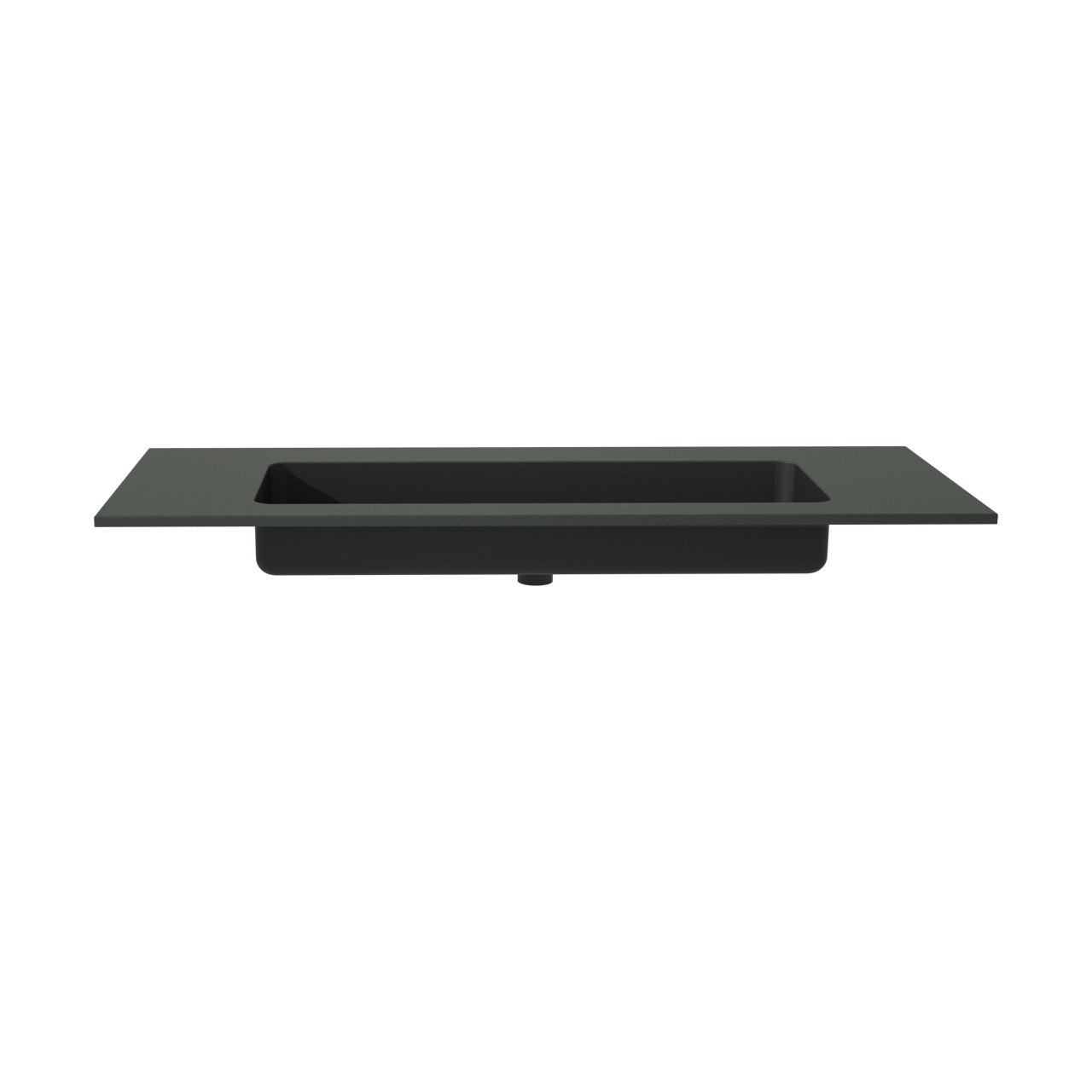 Storke Scuro enkele wastafel mat kwarts 100 x 40 cm