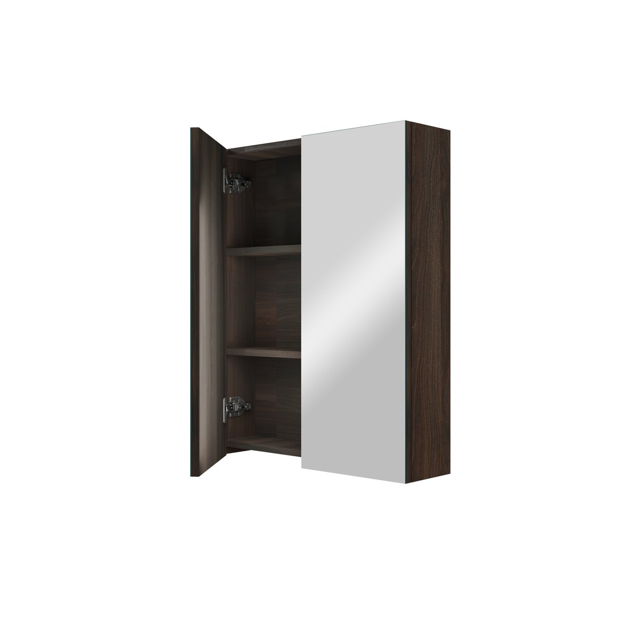 Linie Montro spiegelkast 60 x 75 cm donkere notelaar