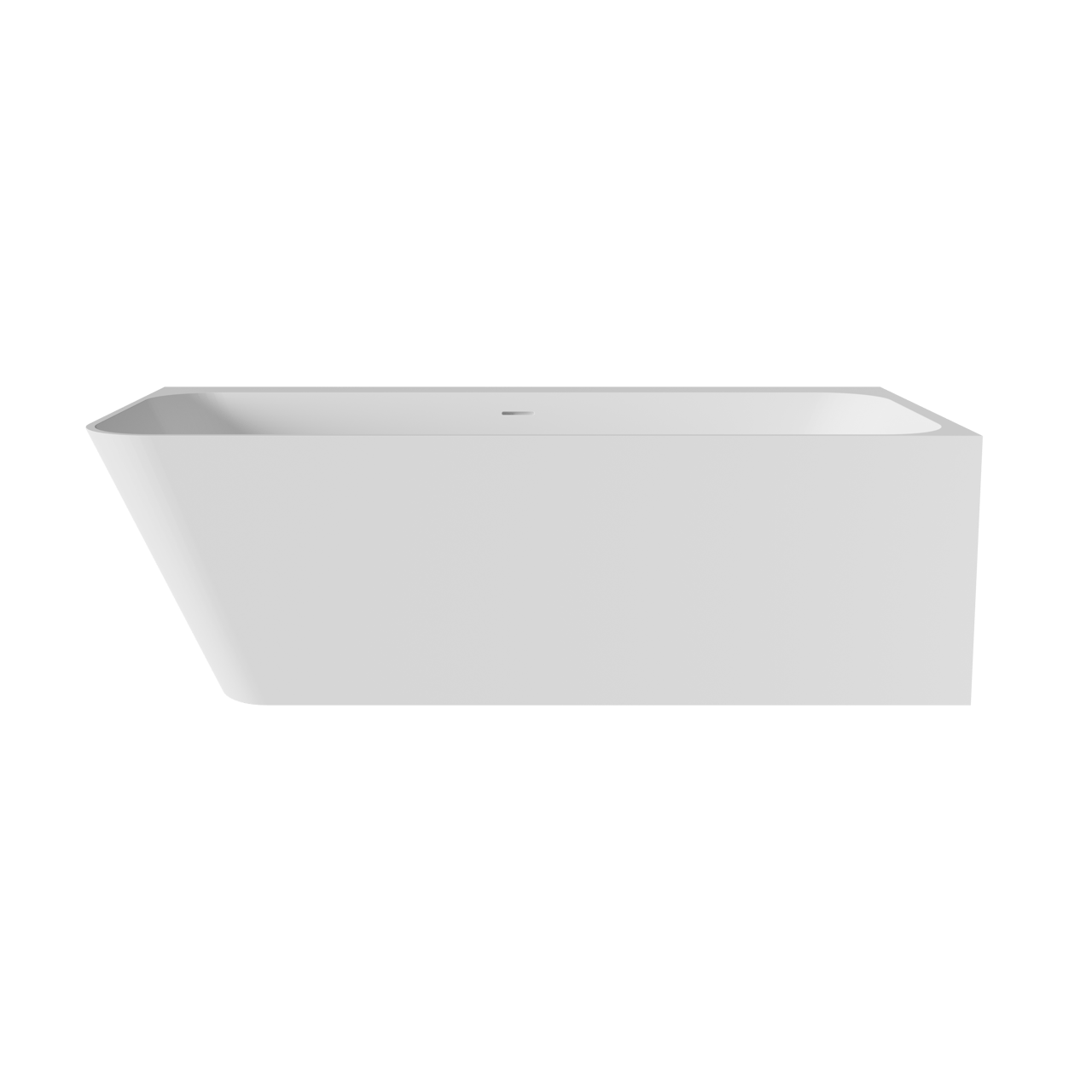 Balmani Zigga tweepersoons hoekbad rechts 180 x 85 cm Solid Surface mat wit