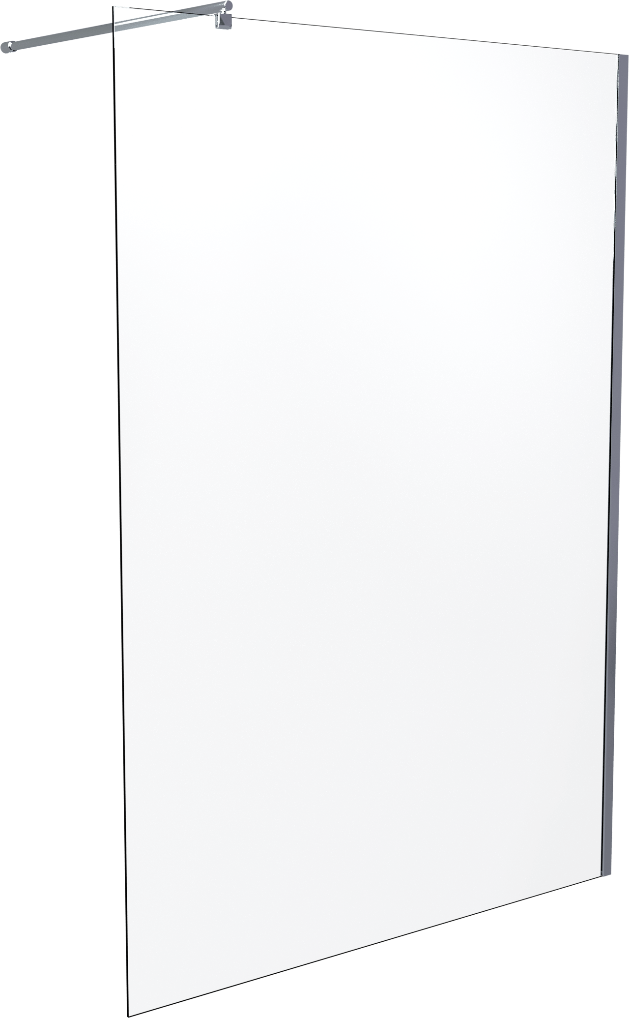 SanyOne douche à l'italienne 140 x 195 cm verre transparent profil chrome brillant