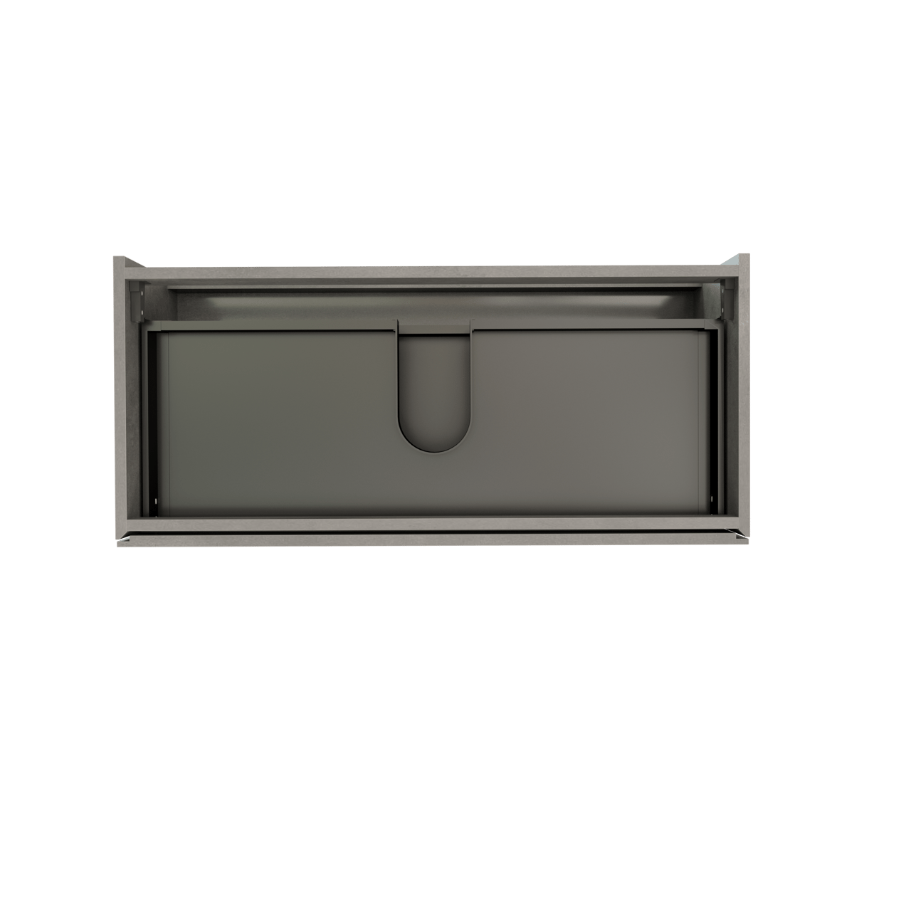Storke Edge hängender Waschbeckenunterschrank: 100 x 46 cm, Beton dunkelgrau, 2 Schubladen