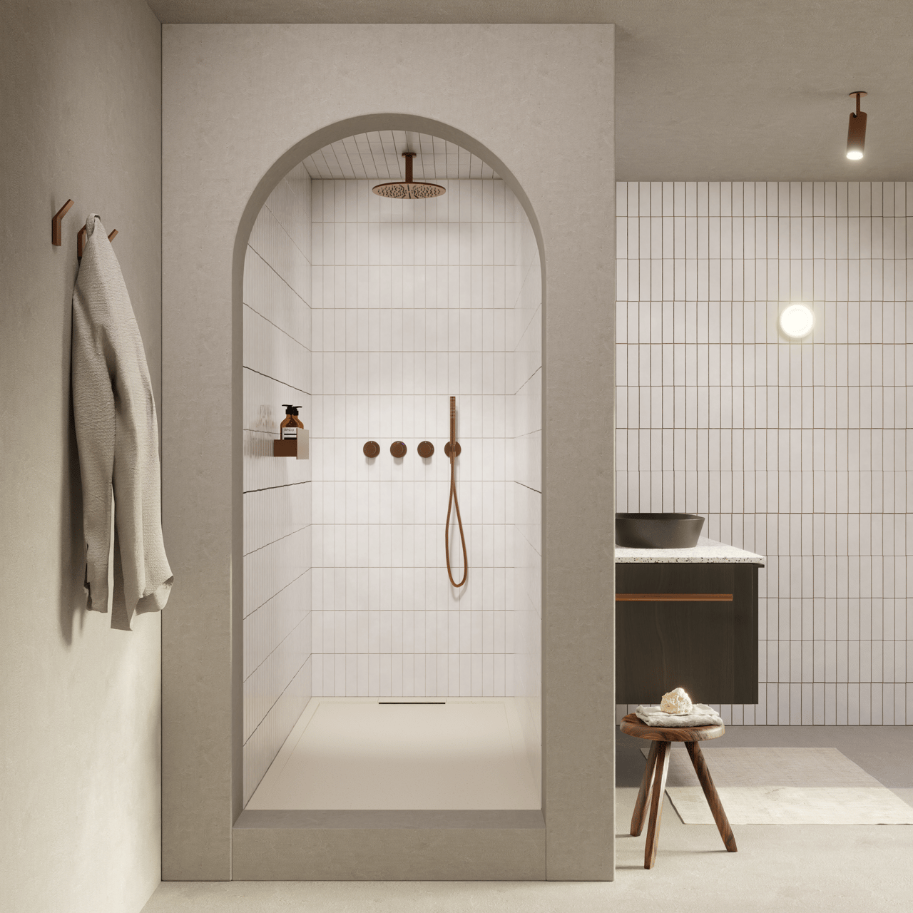 Balmani Andes douchebak 160 x 90 cm Solid Surface Granita