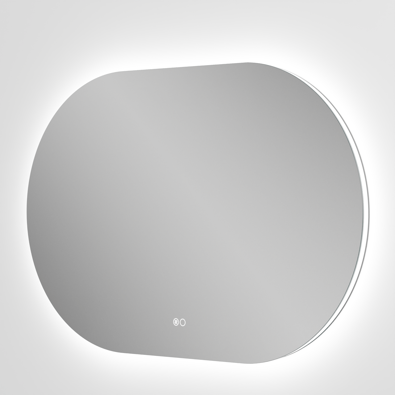 Balmani Cloud Touch oval Badezimmerspiegel 100 x 65 cm mit Spiegelbeleuchtung und Anti-Beschlag Spiegelheizung