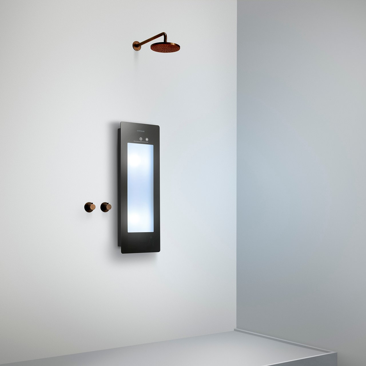Sunshower Plus S Infrarood en UV Vlakke opbouw black