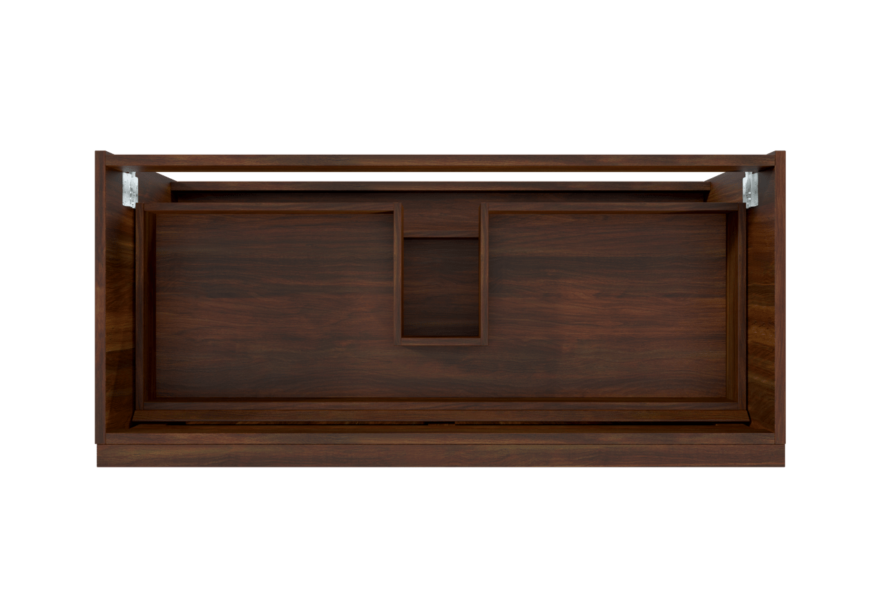 Balmani Forma zwevende wastafelonderkast 120 x 55 cm Amerikaans notenhout 2 lades vert. sym. groef