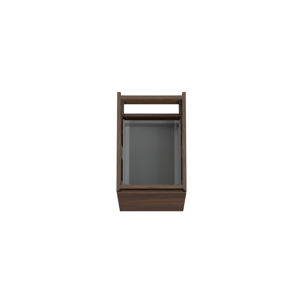 Storke Edge zwevende wastafelonderkast 35 x 52 cm notelaar 2 lades