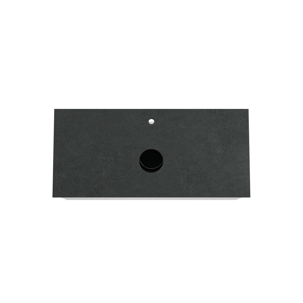 Balmani Mitra meuble salle de bains suspendu 120 x 55 cm blanc mat avec Facetta tablette simple en granit noir
