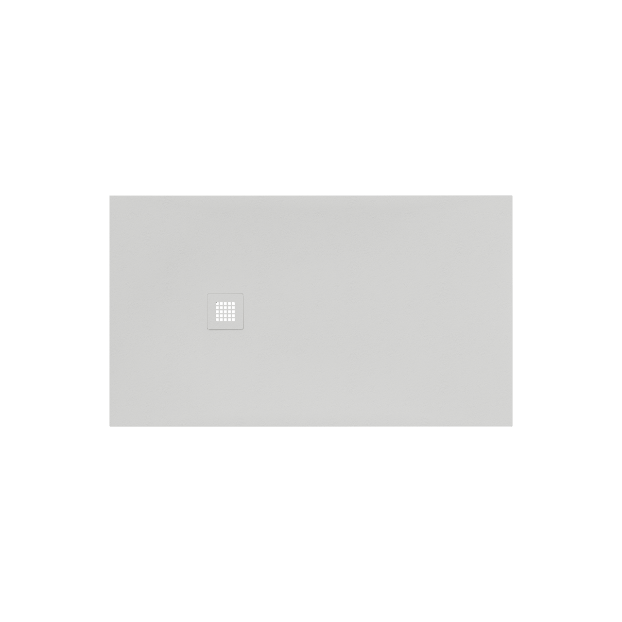 Luca Varess Classy douchebak 140 x 80 cm composietmarmer mat wit rock structuur