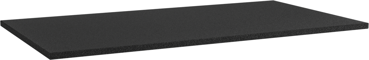 Storke Panton Einzelwaschtischplatte, mattschwarze pulverbeschichtete mdf, 100 x 52 cm