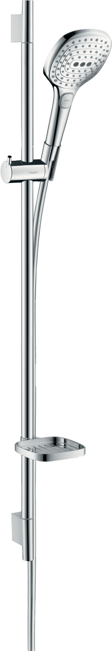 Hansgrohe Raindance Select E120 douchestang met douchekop 12cm 3 straalfuncties glanzend chroom