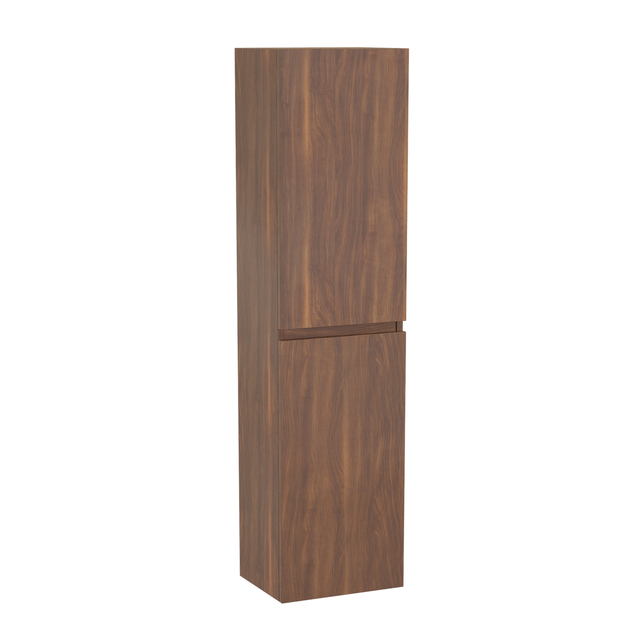 Balmani Sfera by Lucida Badhochschrank: Hängend, Amerikanischer Nussbaum, 38 x 30 x 150 cm