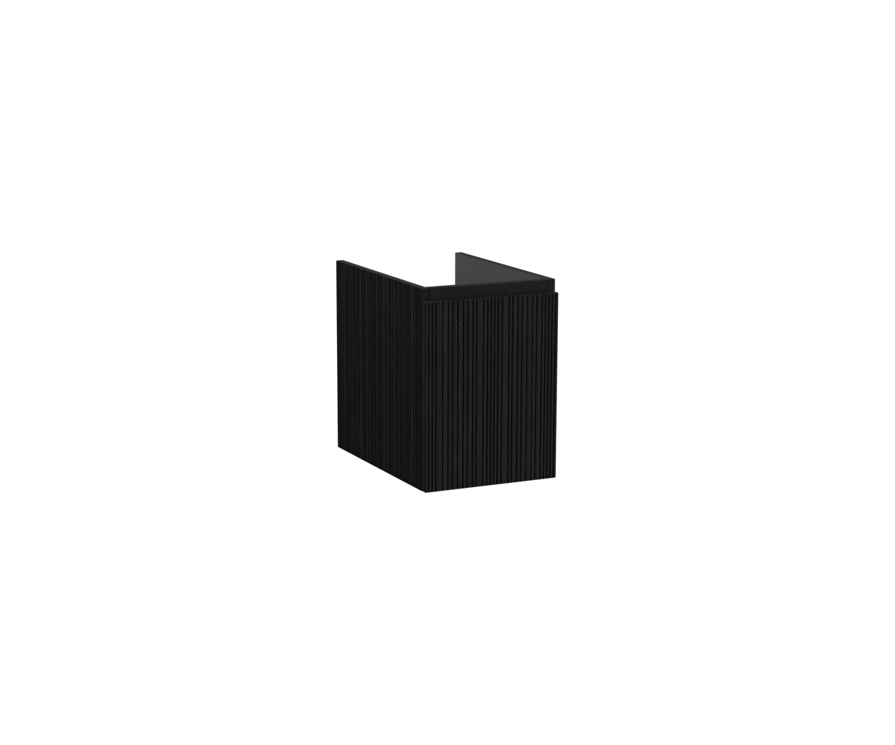 Storke Ribs meuble sous-lavabo suspendu 35 x 52 cm chêne noir