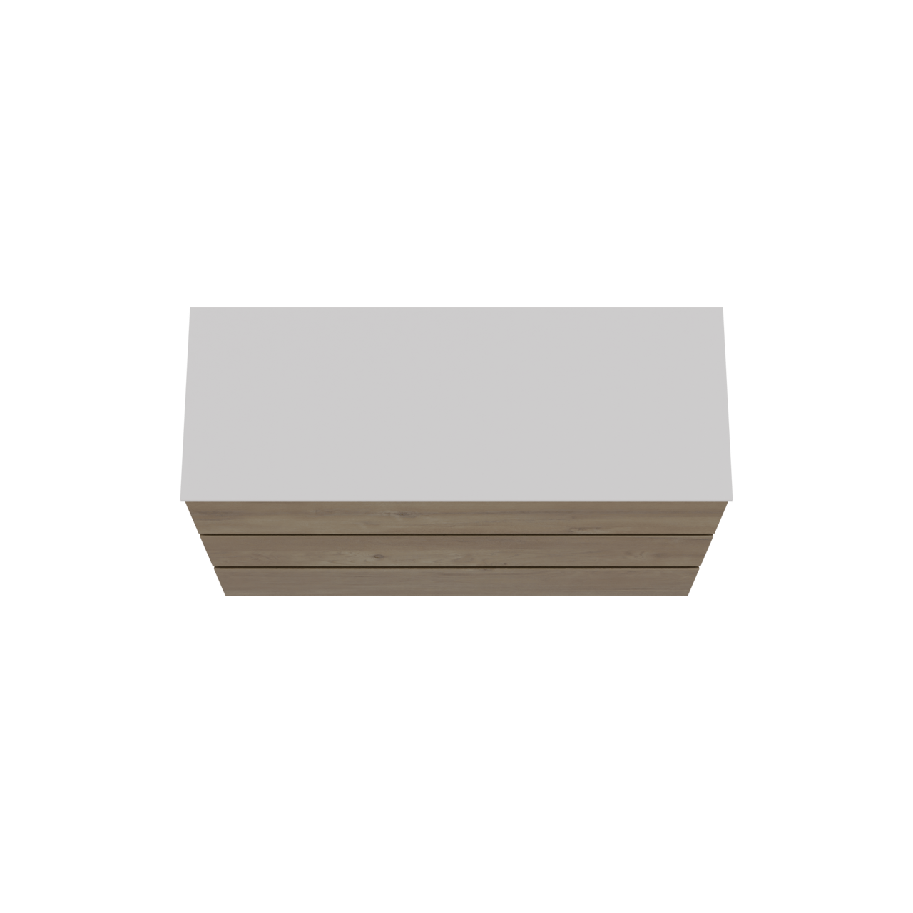 Storke Edge staand badmeubel 120 x 46 cm ruw eiken met Tavola enkel of dubbel wastafelblad in solid surface mat wit