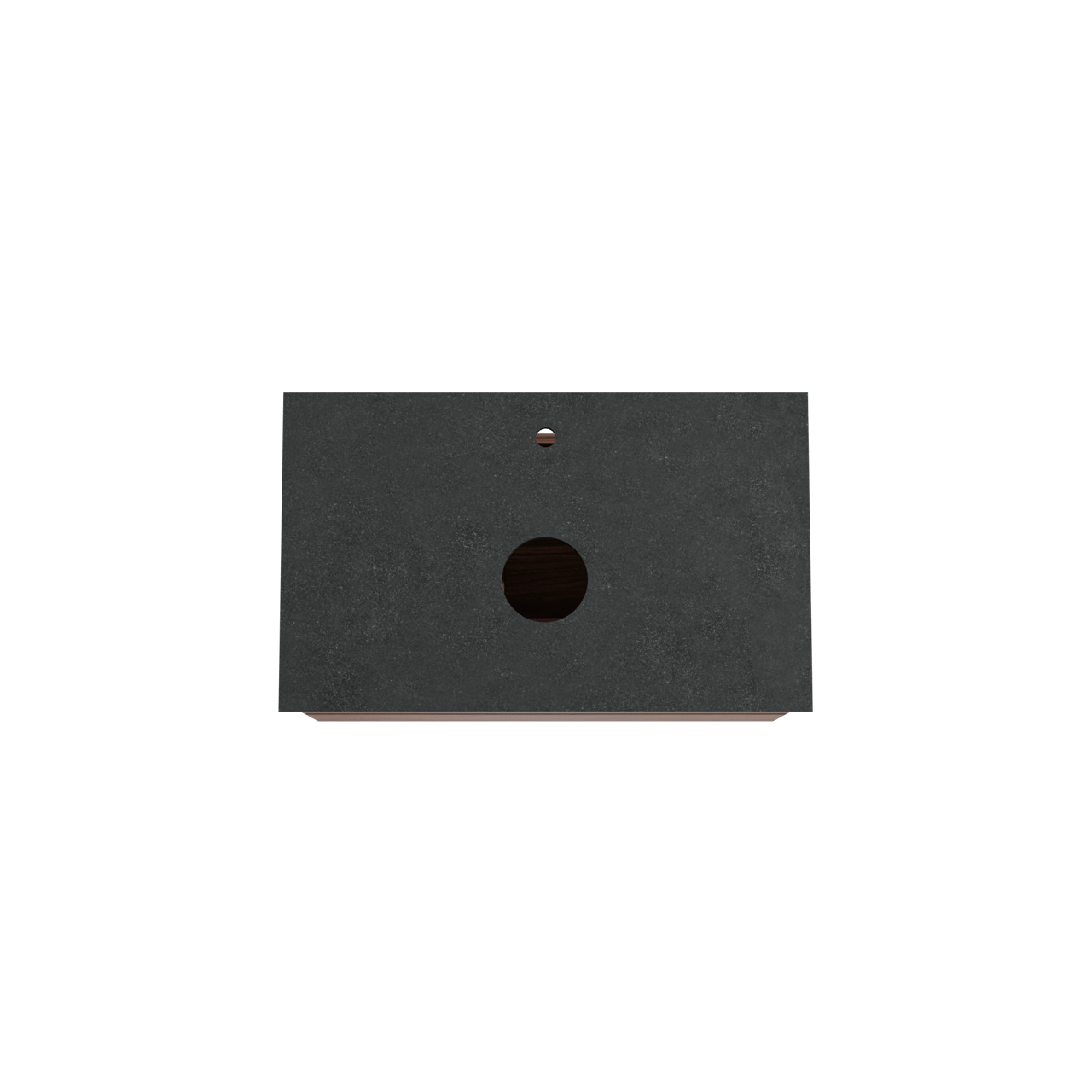Balmani Mitra meuble salle de bains suspendu 90 x 55 cm noyer avec Facetta tablette simple en granit noir